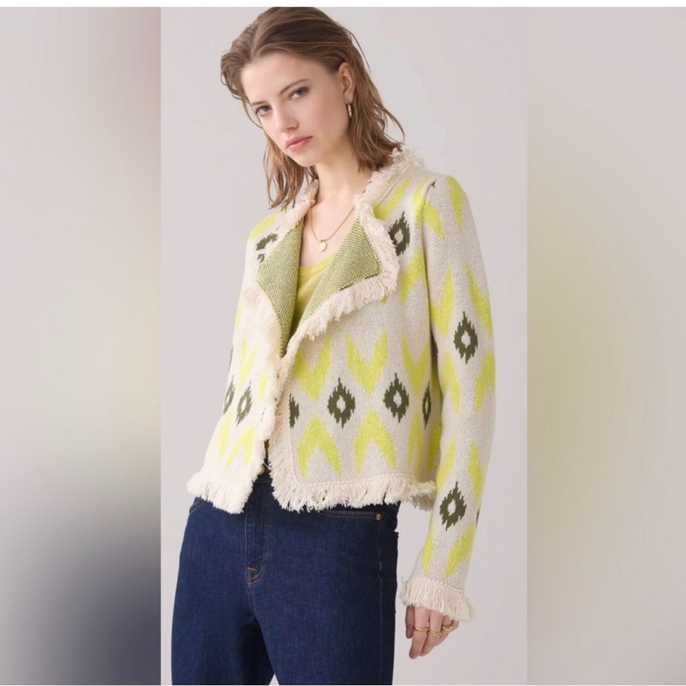 SUMMUM KNITTED JACKET WITH IKAT JACQUARD - Picture 2 of 6